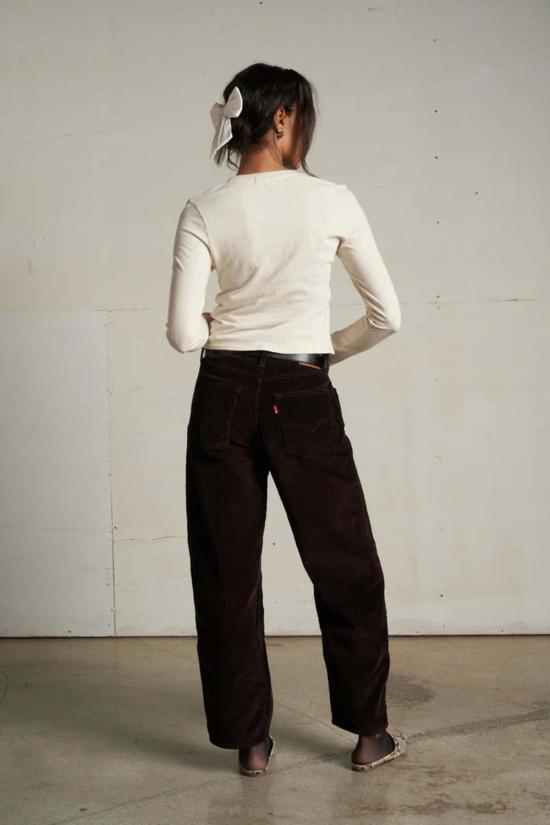  퍼펙트 화이트 티 긴팔 티셔츠 제이미 재활용 면 크루넥 티셔츠 - PERFECT WHITE TEE