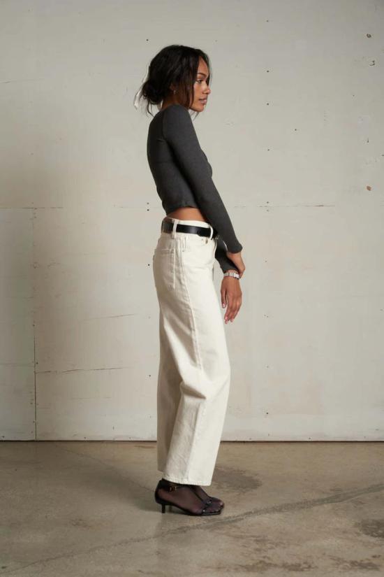  퍼펙트 화이트 티 긴팔 티셔츠 시에나 럭스 립 탑 - PERFECT WHITE TEE