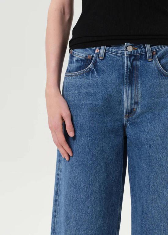  에이골디 데님 팬츠 아골드 로우 커브 진 미스 - AGOLDE