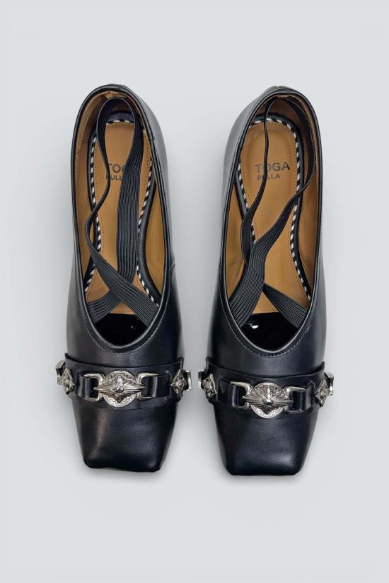  토가 플랫 슈즈 풀라 Aj1343 가죽 발레 플랫 - TOGA