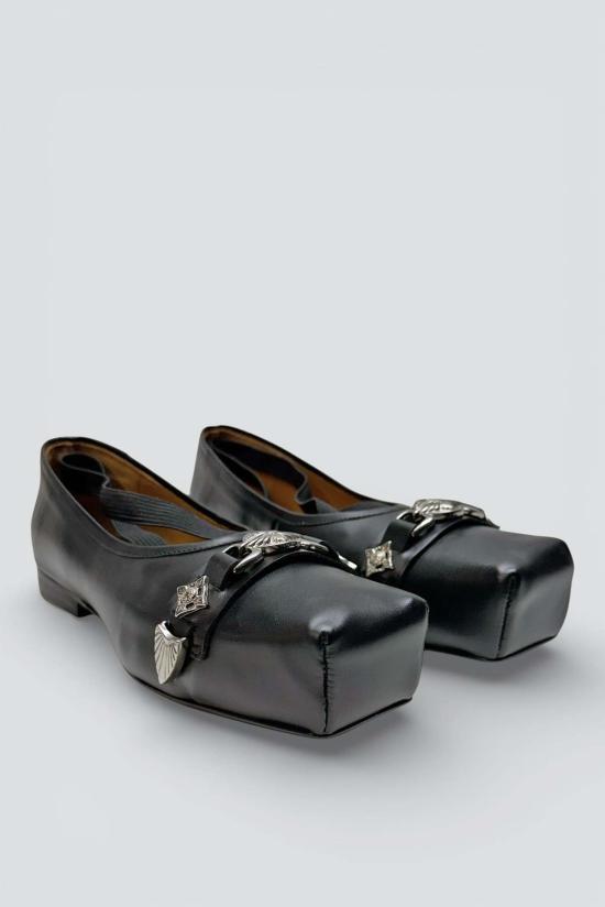  토가 플랫 슈즈 풀라 Aj1343 가죽 발레 플랫 - TOGA