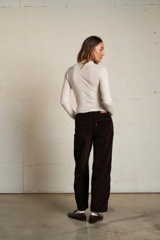  퍼펙트 화이트 티 반팔 티셔츠 킴 저지 모크넥 탑 - PERFECT WHITE TEE