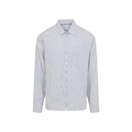 26SS 프라다 긴팔 셔츠 SC855SOOO 189F F022X BLU BIANCO BLUE