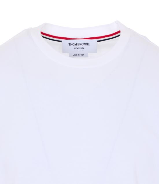 26SS 톰브라운 반팔 티셔츠 MJS303A J0253100 White - THOM BROWNE