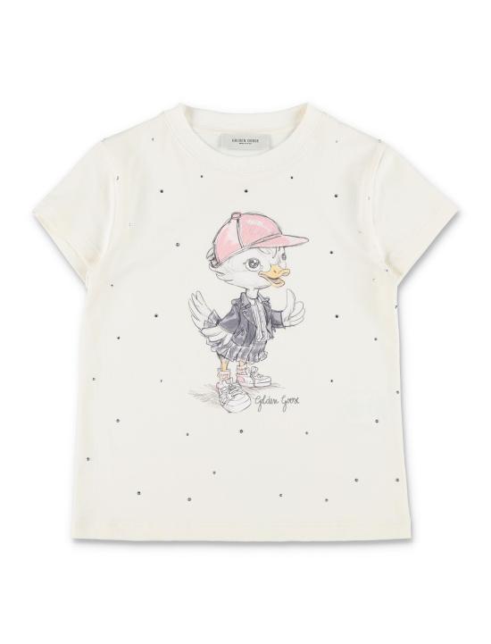 26SS [키즈] 골든구스 폴로 셔츠 P01390P002271 11560 HERITAGE WHITE