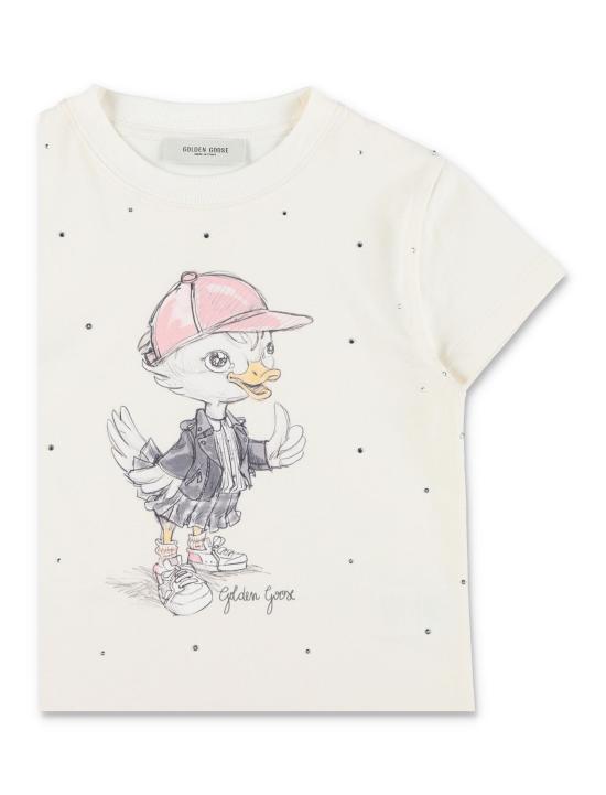26SS [키즈] 골든구스 폴로 셔츠 P01390P002271 11560 HERITAGE WHITE - GOLDEN GOOSE