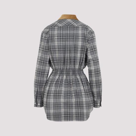 26SS 미우미우 미디 원피스 MF6159SOOO 1807 F0480 ARDESIA GREY - MIU MIU