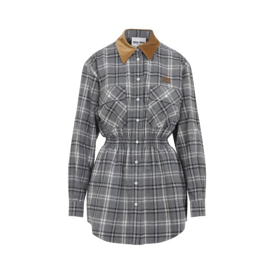 26SS 미우미우 미디 원피스 MF6159SOOO 1807 F0480 ARDESIA GREY