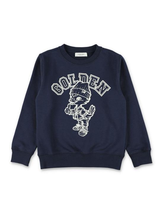 26SS [키즈] 골든구스 트레이닝 상의 P02214P002286 50345 NAVY BLUE