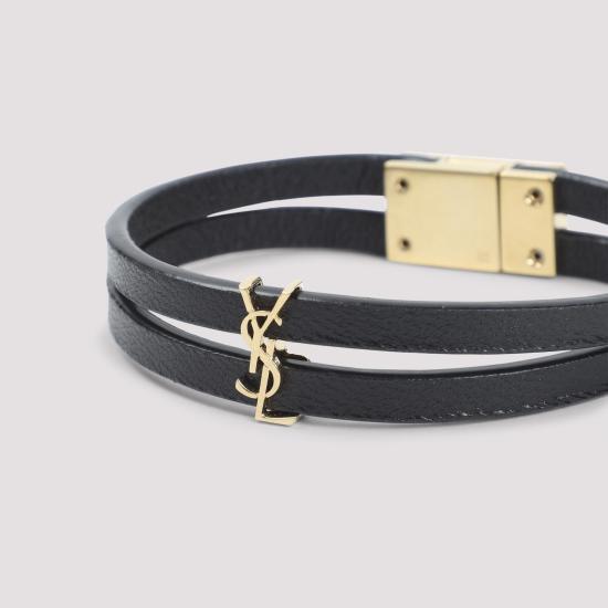 26SS 생로랑 팔찌 758230 BL40P 1000 BLACK - SAINT LAURENT