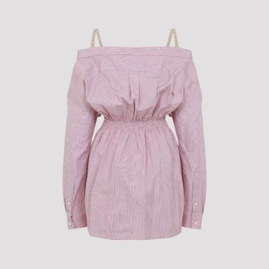 26SS 미우미우 미디 원피스 MF6125SOOO 180U F0028 ROSA PINK PURPLE - MIU MIU