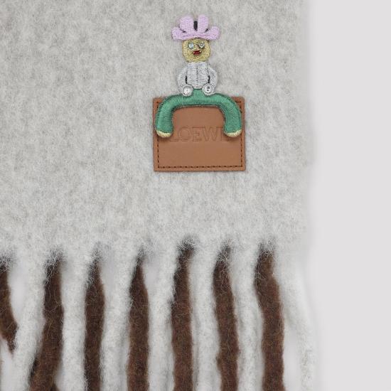 26SS 로에베 머플러/스카프 FSA7SS1W01 1225 LIGHT GREY BROWN - LOEWE