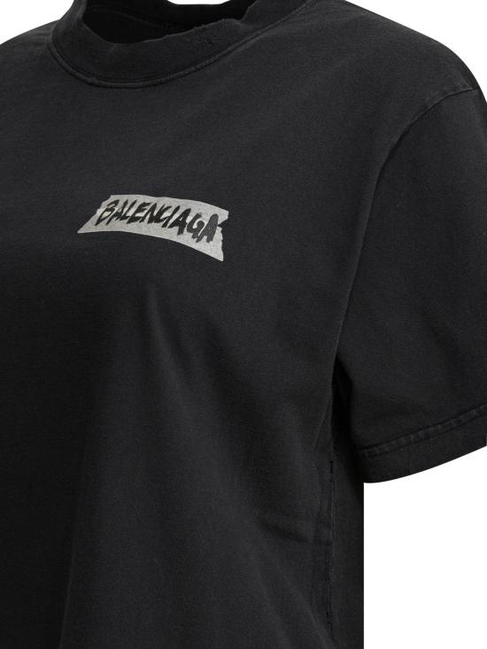 26SS 발렌시아가 반팔 티셔츠 850990 TTVL61041 BLACK - BALENCIAGA