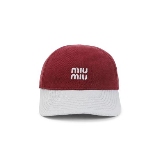 26SS 미우미우 볼캡 5HC369 2CWC F04ZH CERISE NUBE MULTICOLOUR