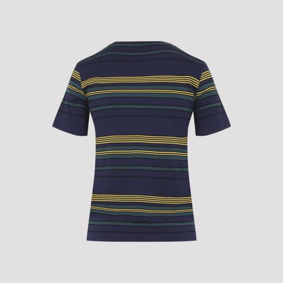 26SS 미우미우 반팔 티셔츠 MJNA09SOOO 18ZV F0V9D BLU BOTTIGLIA MULTICOLOUR - MIU MIU