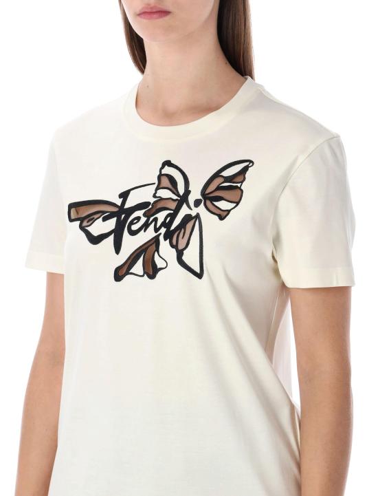 26SS 펜디 반팔 티셔츠 FS7254AW8Q F08QQ OFF WHITE - FENDI