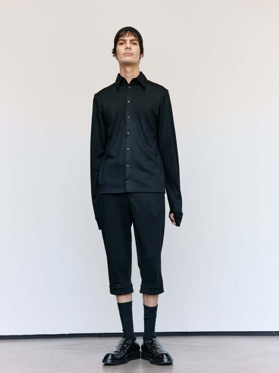  리에르 숏팬츠 리어 인터록 울 니커보커 - RIER