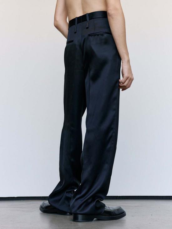  질샌더 스트레이트 팬츠 질 샌더 블랙 플루이드 비스코스 팬츠 - JIL SANDER