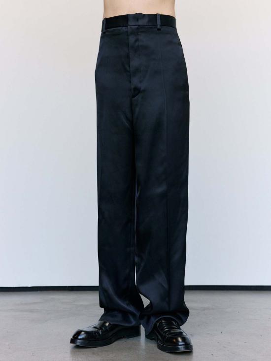  질샌더 스트레이트 팬츠 질 샌더 블랙 플루이드 비스코스 팬츠