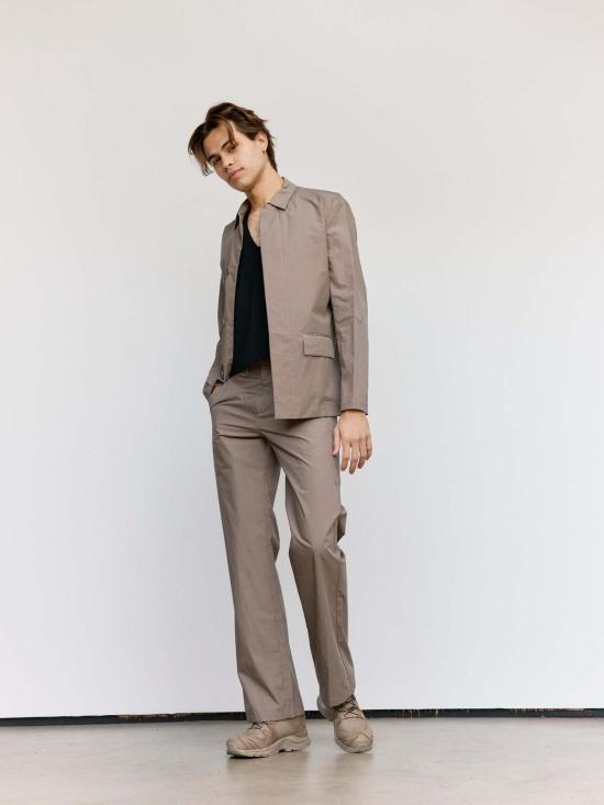  리에르 자켓 Rier Argile 왁스 포플린 코튼 재킷 - RIER