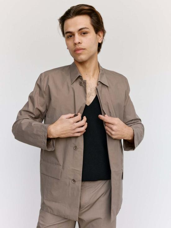  리에르 자켓 Rier Argile 왁스 포플린 코튼 재킷 - RIER