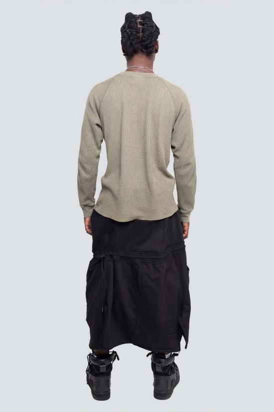  Dauan Jacari 트레이닝/조거 팬츠 다우안 자카리 스웨트팬츠 스파이럴 스커트 하의 블랙 - OTHER BRANDS