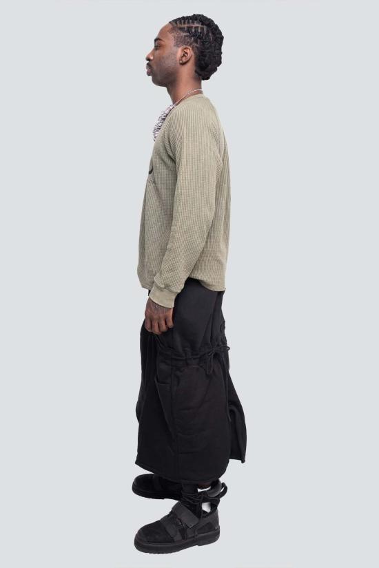  Dauan Jacari 트레이닝/조거 팬츠 다우안 자카리 스웨트팬츠 스파이럴 스커트 하의 블랙 - OTHER BRANDS