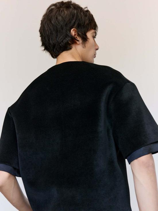  질샌더 반팔 티셔츠 질 샌더 양면 소프트 벨벳 티셔츠 - JIL SANDER