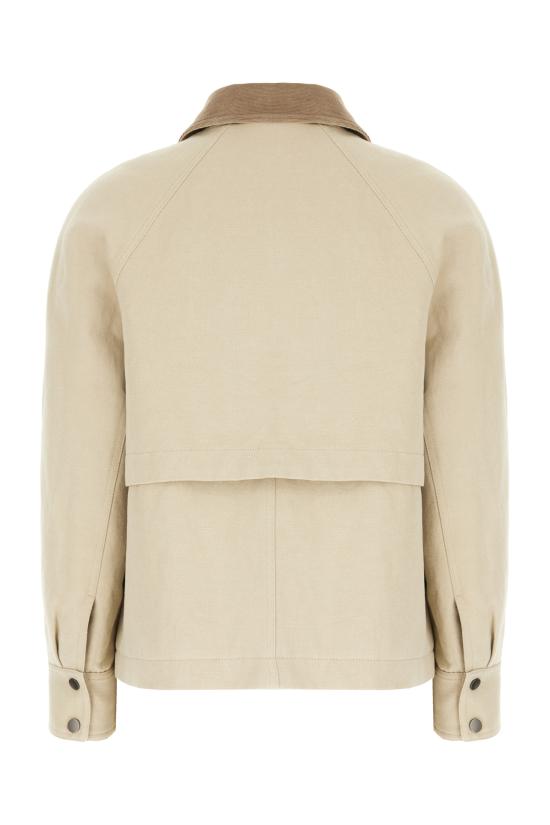 26SS 브루넬로 쿠치넬리 캔버스 아우터 재킷 ML5957769 C8105 Beige - BRUNELLO CUCINELLI