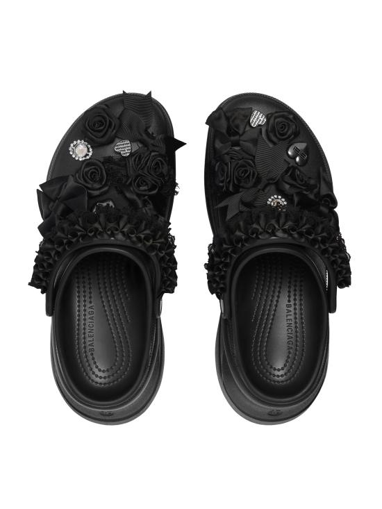 26SS 발렌시아가 x 크록스 지비츠 뮬 720762 W0FPA 1000 BLACK - BALENCIAGA