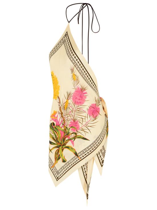 26SS 블루마린 민소매 티셔츠 2C438AF8177 Cream - BLUMARINE