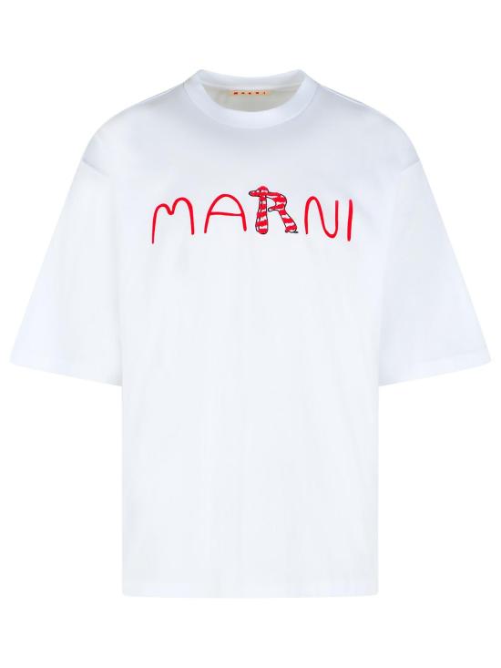 26SS 마르니 폴로 티셔츠 HUMU0223S2 USCY86LOW01 White