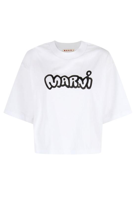 25FW 마르니 반팔 티셔츠 THJE0333P7 USCY60 097 White - MARNI