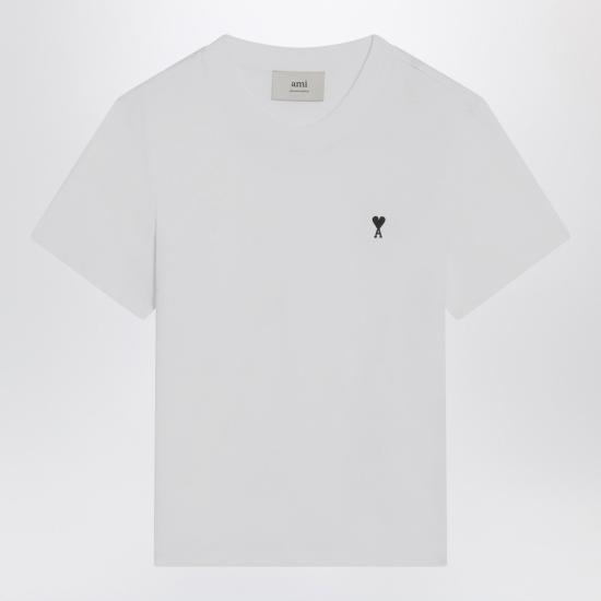 26SS 아미 스몰 하트 로고 라이트 코튼 저지 티셔츠 HTS346724 White
