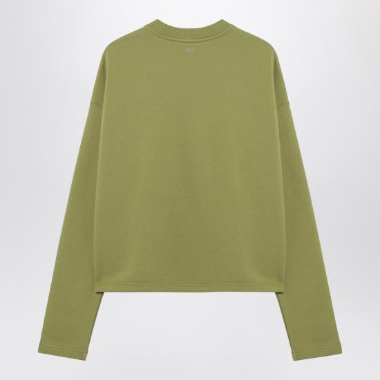 26SS 아미 스몰 하트 로고 코튼 플리스 스웨트셔츠 FSW766730 Green - AMI