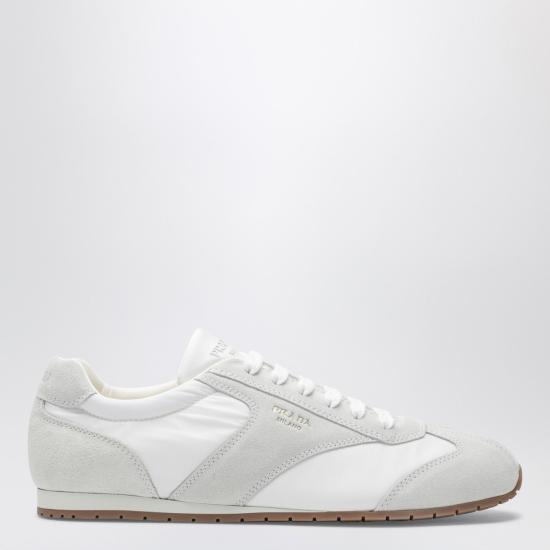 26SS 프라다 프랙스 리나일론스웨이드 스니커즈 프랙스 리나일론스웨이드 스니커즈 2EE465G000D7R White