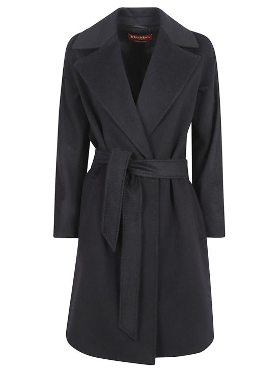 25FW 막스마라 드라베나 더블 브레스트 미디 코트 2526016091600 013 Black