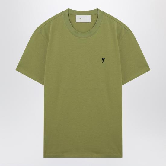 26SS 아미 스몰 하트 로고 라이트 코튼 저지 티셔츠 HTS346724 Green