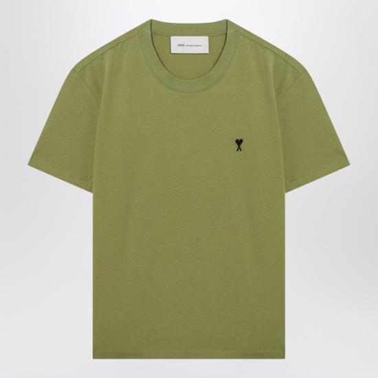 26SS 아미 스몰 하트 로고 코튼 크롭 티셔츠 FTS347724 Green