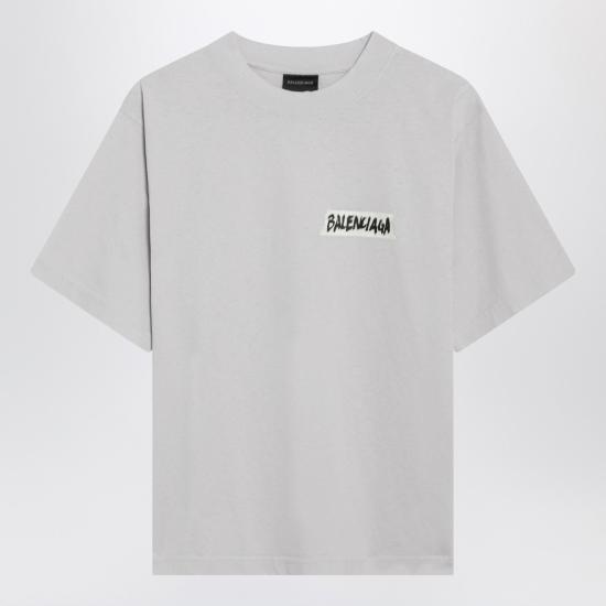 26SS 발렌시아가 마스킹 테이프 티셔츠 850990TTVL6 White