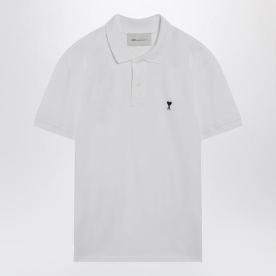 26SS 아미 스몰 하트 로고 폴로 티셔츠 HPL411760 White