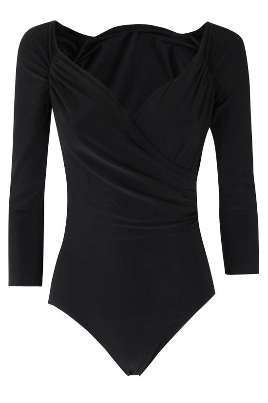 25FW 노마카말리 바디수트 티셔츠 KK325BPLR19001 097 Black