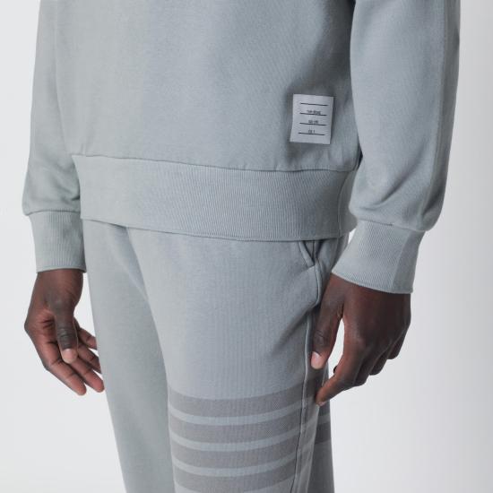 26SS 톰브라운 솔리드 루프백 4바 후디 MJT556AJ0007 Grey - THOM BROWNE