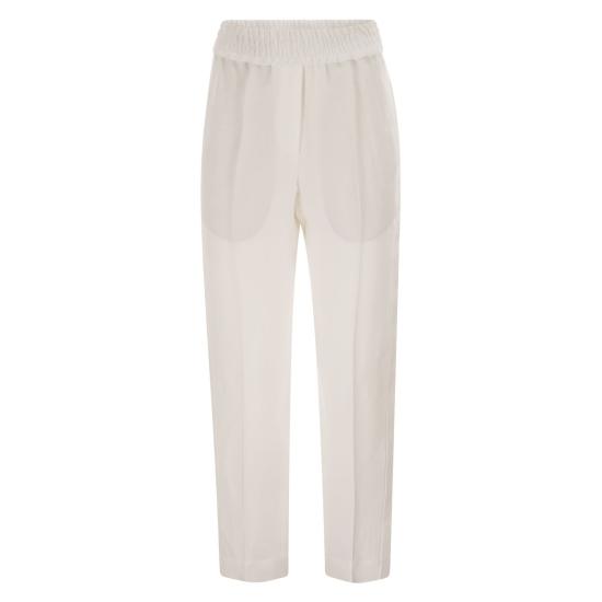 26SS 브루넬로 쿠치넬리 스트레이트 팬츠 MH126P7197 WHITE