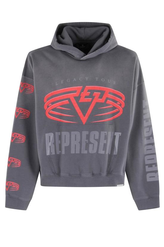 25FW 리프레젠트 후드 티셔츠 MLM100366 097 Grey