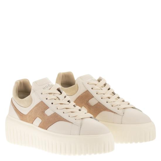 26SS 호간 스니커즈 HXW6450FE91UXI IVORY BROWN - HOGAN