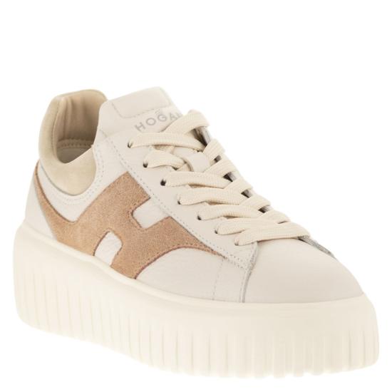 26SS 호간 스니커즈 HXW6450FE91UXI IVORY BROWN - HOGAN