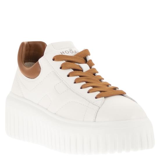 26SS 호간 H-스트라이프 스니커즈 HXW6450FC60LE9 WHITE BROWN - HOGAN