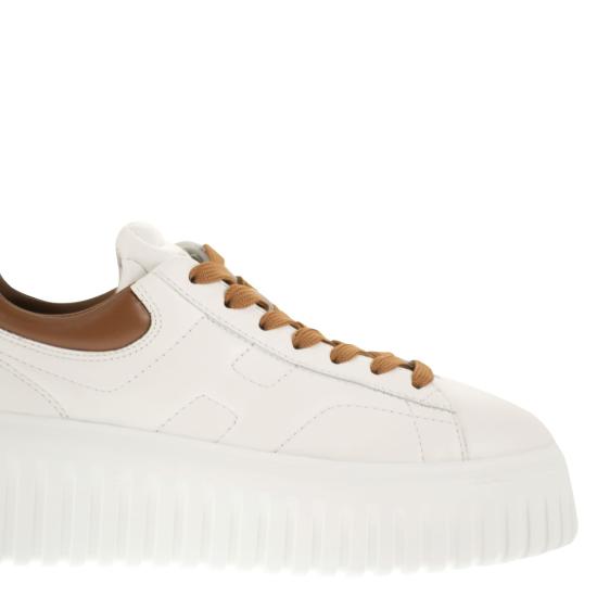 26SS 호간 H-스트라이프 스니커즈 HXW6450FC60LE9 WHITE BROWN - HOGAN