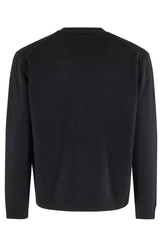 25FW 메종키츠네 폭스 헤드 인타르시아 메리노 가디건 PM00509KM0329 097 Black - MAISON KITSUNE